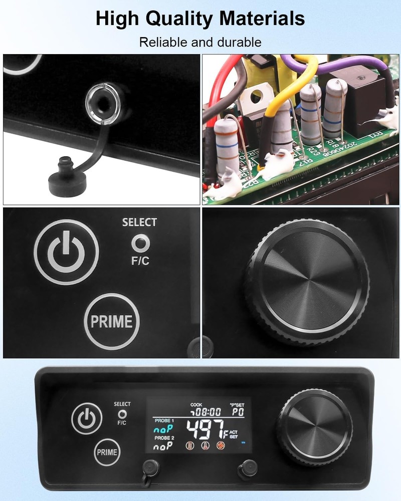 PID Control Digital Board Compatible with Pit Boss Grill PB0820SP black