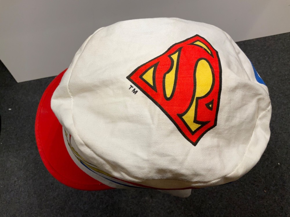 RARE 1984 DC COMICS SUPERMAN PAINTERS HAT CAP. EXCELLENT CONDITION.