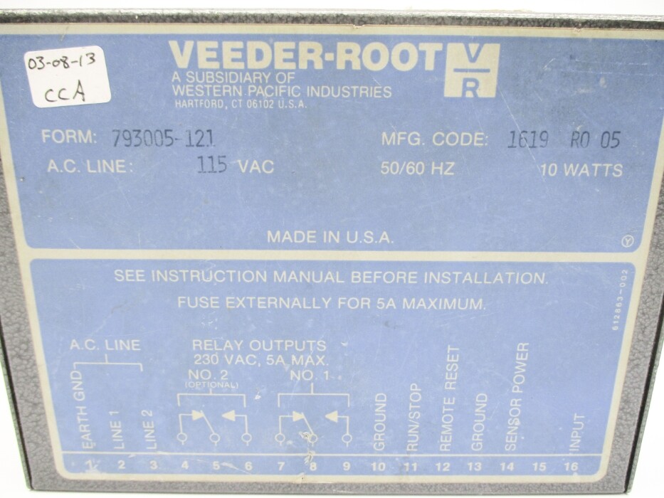VEEDER-ROOT 793005-121 UNMP