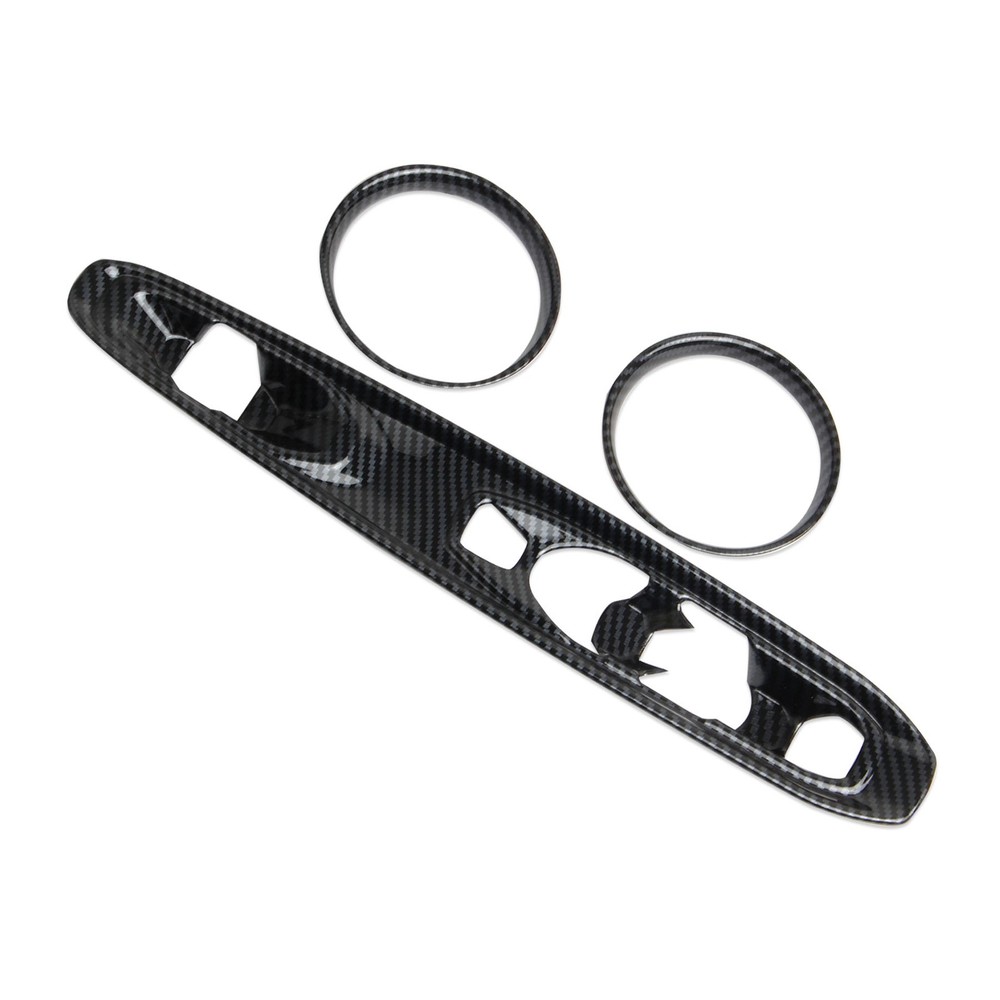 Carbon Style Gear Shift Panel Cup Holder Cover Trims Kit for Chevy Corvette C8