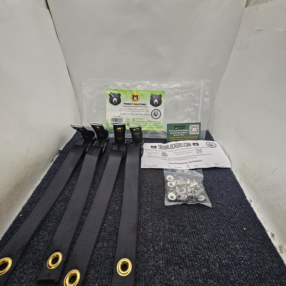 TrashLockers.com Primary Solutions Ultimate Black Bear Trash Locks