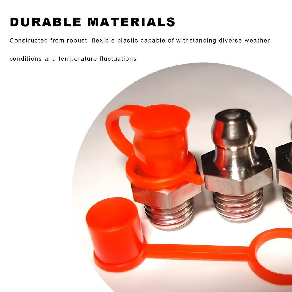 150 PCS M6 M8 M10 Grease Fitting Caps, Plastic Grease Zerk Fitting Cap Assort...
