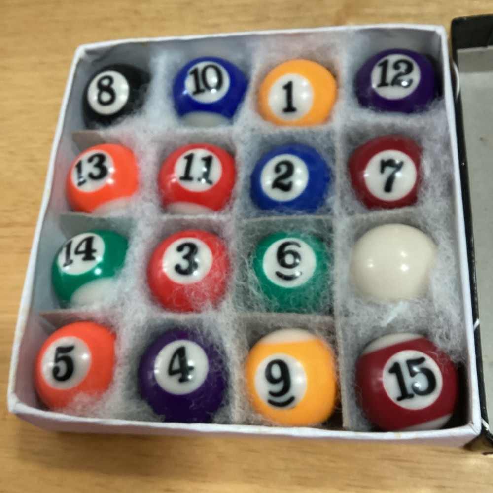 Miniature 1.5" Billiard Pool Balls Great Condition