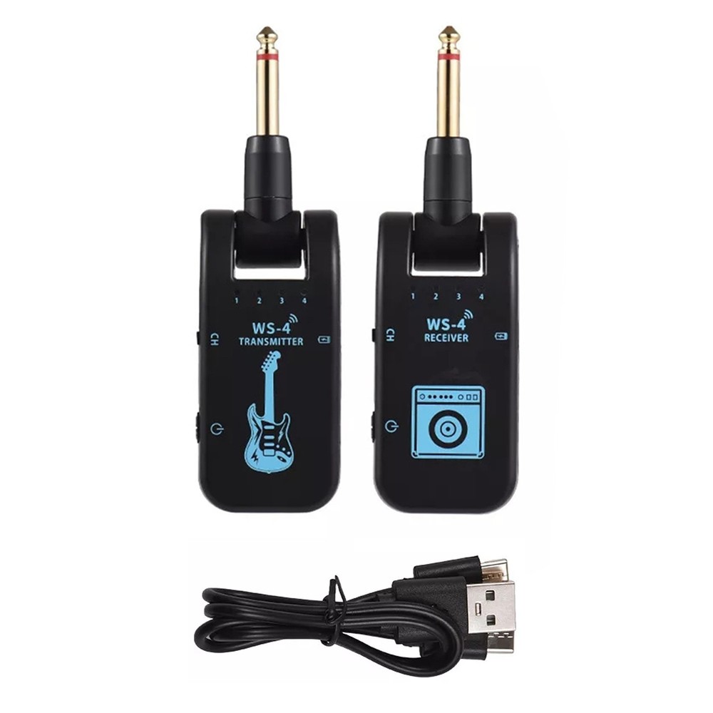 8 Channels 2.4G Wireless Guitar System Rechargeable Transmitter Receiver