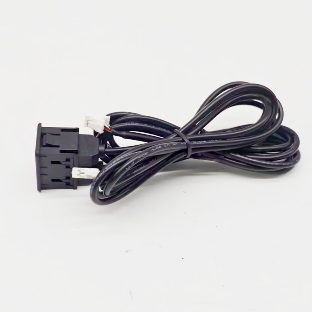 2 USB Car Panel Interface Extension Cable Adapter For Dash Flush Mount 145cm