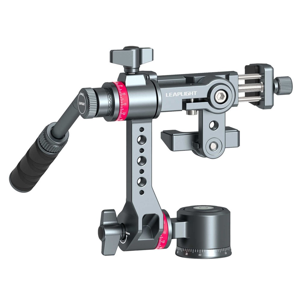 Gimbal Stabilizer Three-Axis Tripod Fluid Head Pan Tilt Quick Release Handle Cla