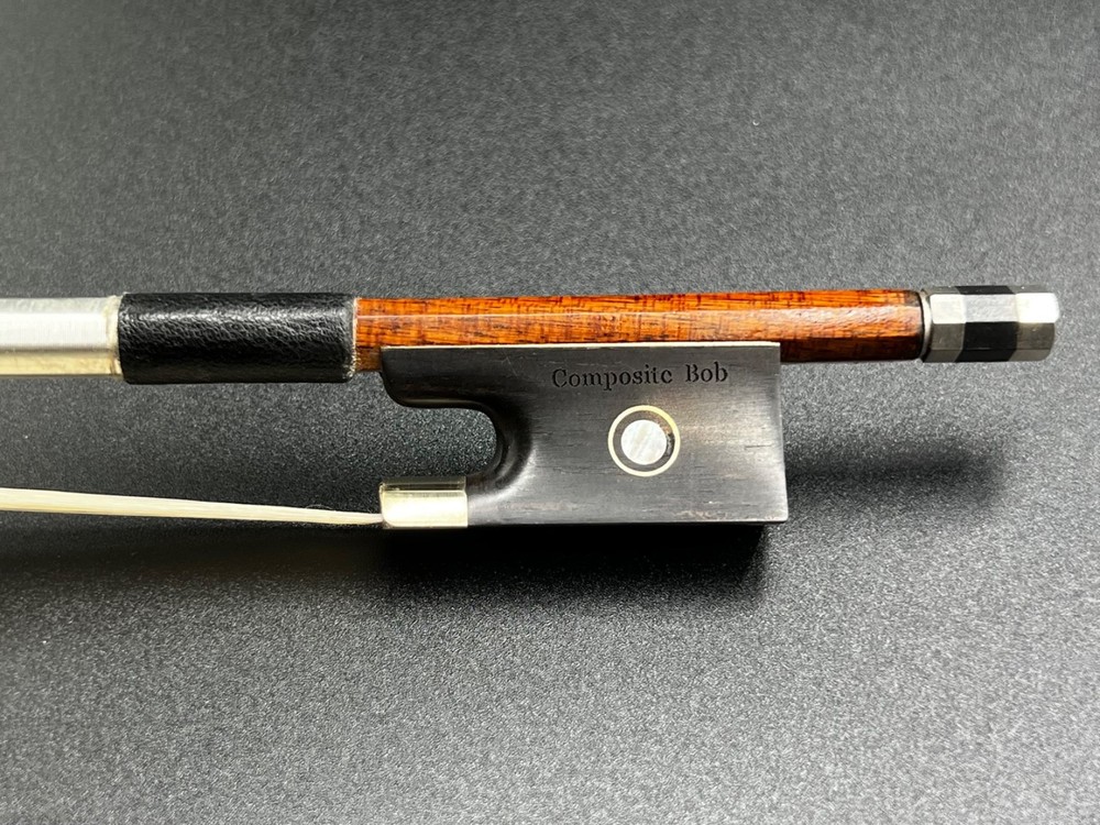 Signed Composite Bob Violin Bow Carbon Fiber Core Pernambuco Veneer Weight