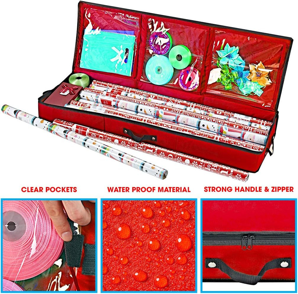 Primode Wrapping Paper Storage Container | Gift Wrap Organizer under Bed | 41”X1
