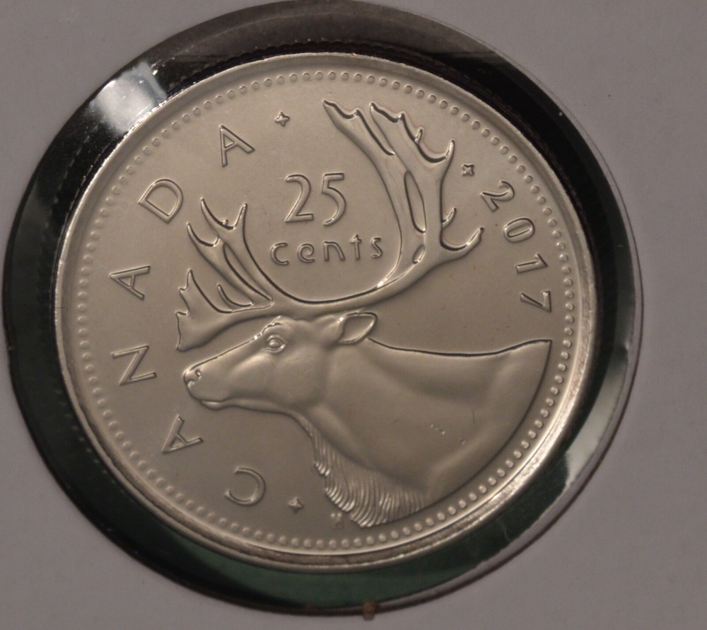 2017 Canada Twenty Five  Cents - Caribou - UNCIRCULATED  🇨🇦🇨🇦