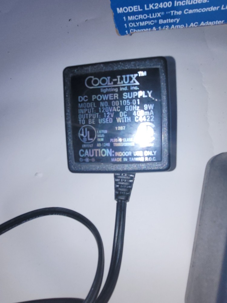 Cool-Lux Micro-Lux AC Adaptor & Power Supply. Accessories