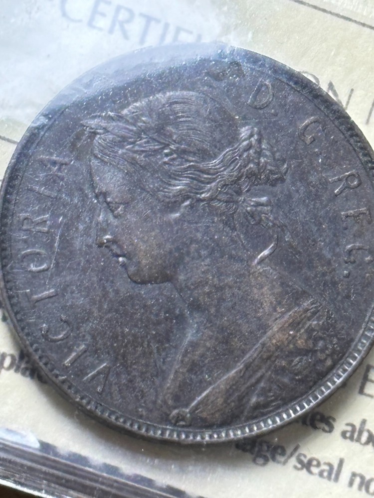 Newfoundland 1880 ROED Large Cent ICCS Graded EF40