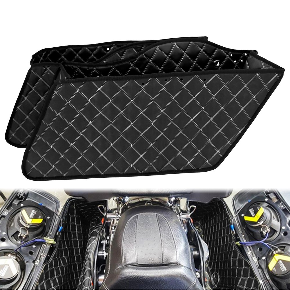 Saddlebag White Liners Stretched Bag Inserts For Harley Road King Glide 93-2013