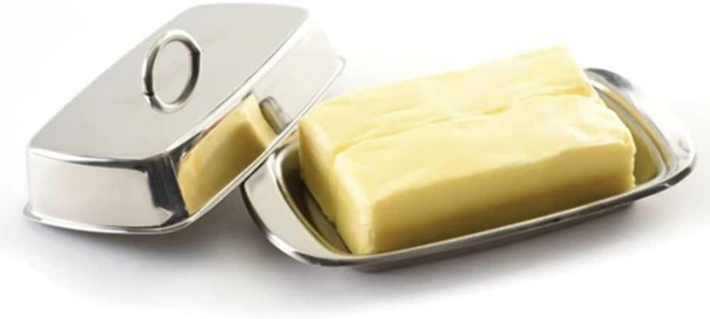 Stainless Steel Double Covered Butter Dish