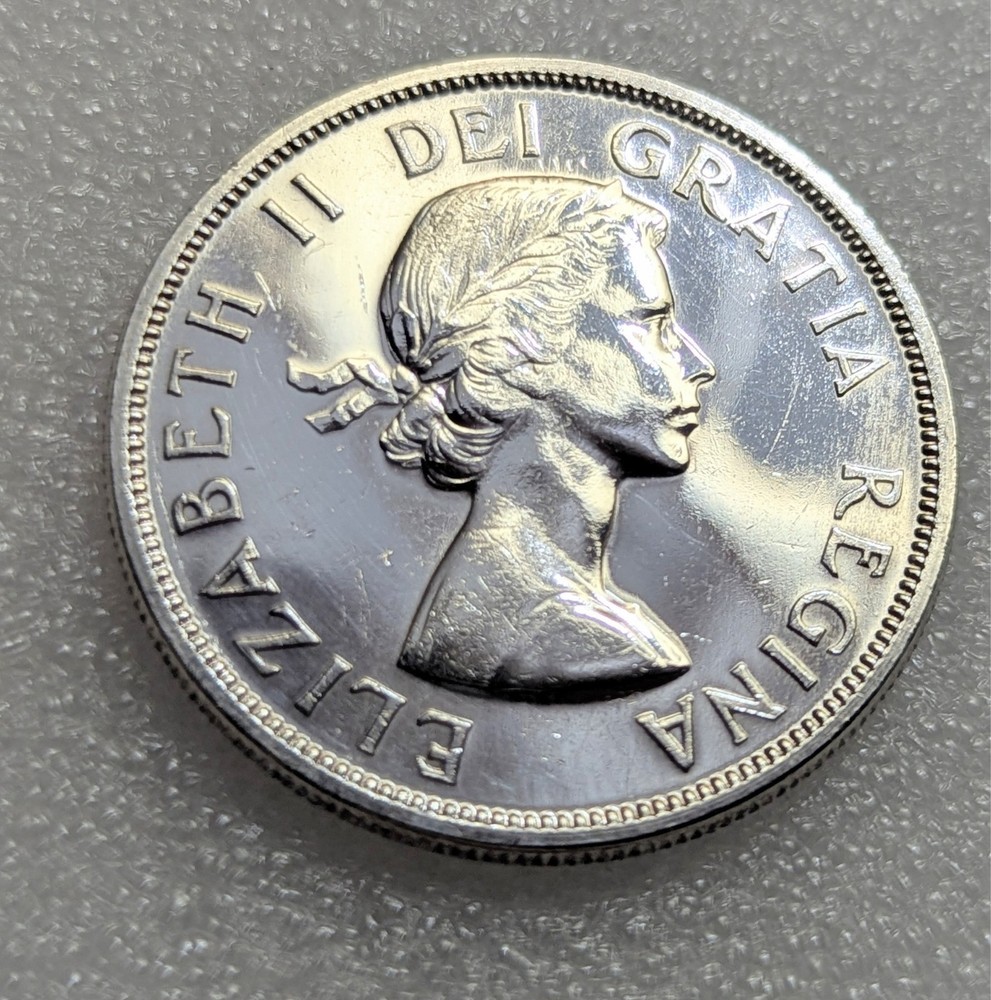 1958 Silver Dollar Canada Totem Pole 80% Silver #144A