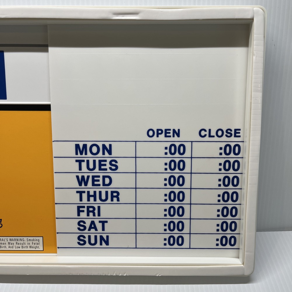 Camel Cigarette Sliding Business Hour Open Closed Frame Sign