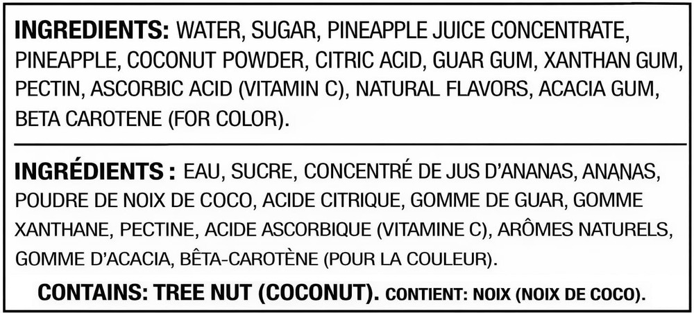 Real Fruit Smoothie Mix, Pina Colada, 64 Ounce