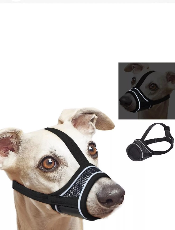 New Dog Muzzle Breathable Drinkable Mesh Muzzle for Dogs,Anti Biting Barking Med