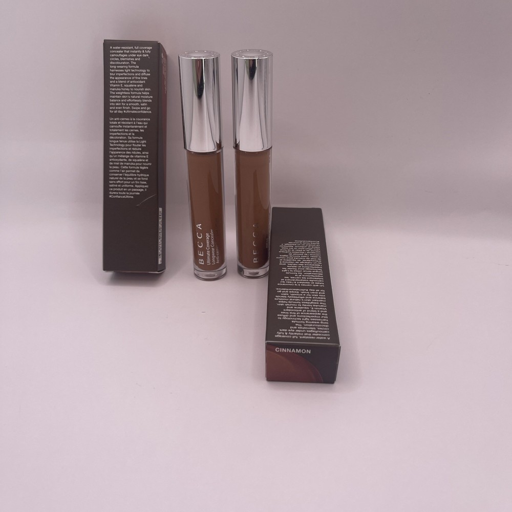 2/ BECCA Ultimate Coverage Longwear Concealer Cinnamon Full Size New In Box