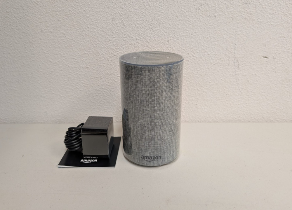 Amazon Echo (2nd Gen) Smart Speaker Heather Gray Open Box New Sealed