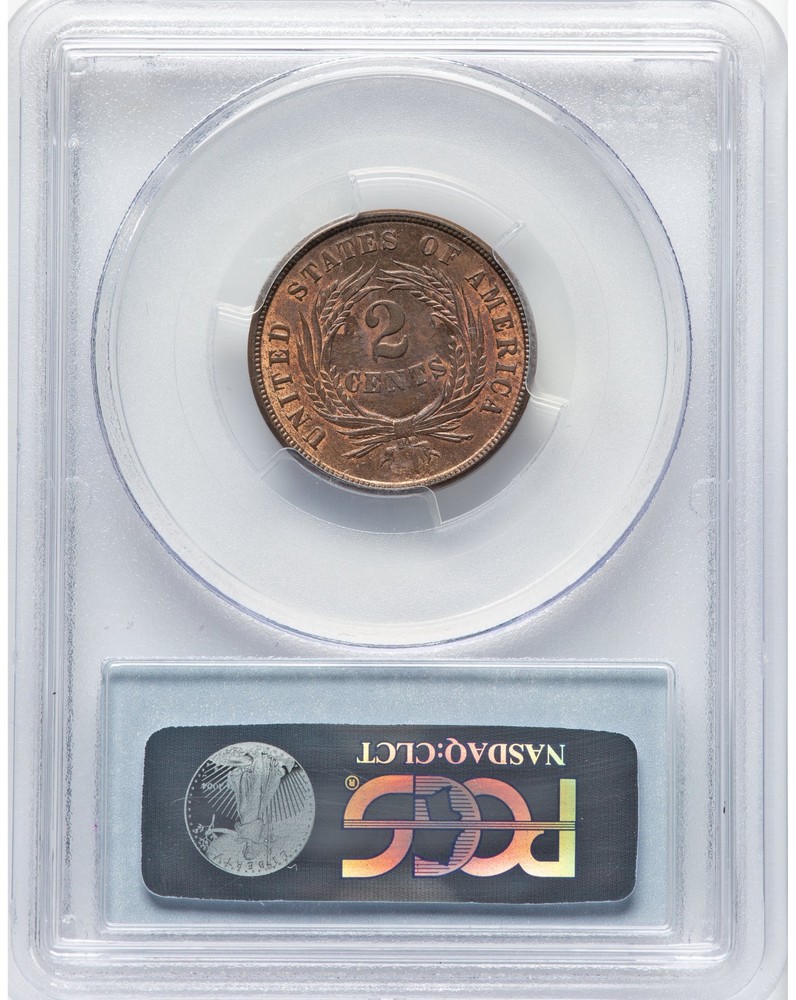 1864 2C Two-Cent PCGS MS64 CAC BN Large Motto