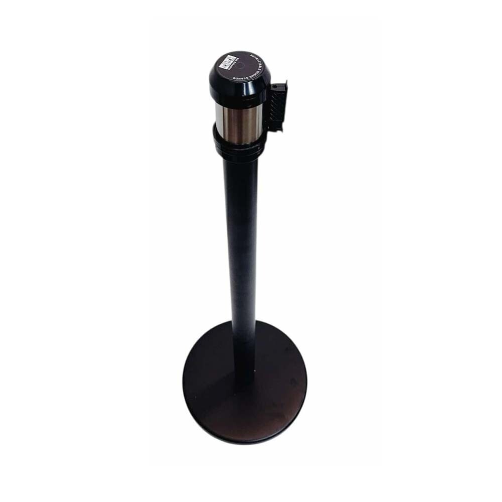 39" Tall Stanchion Queue Post, 75" L Retractable Belt Stanchion Post Queue Pole