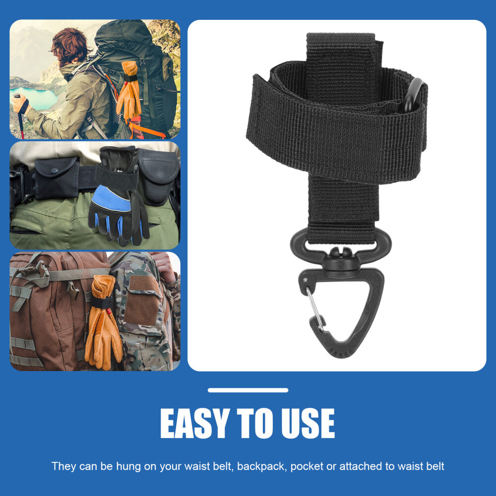 Professional Glove Holders Multi-function Glove Leashes Camping Molle Straps