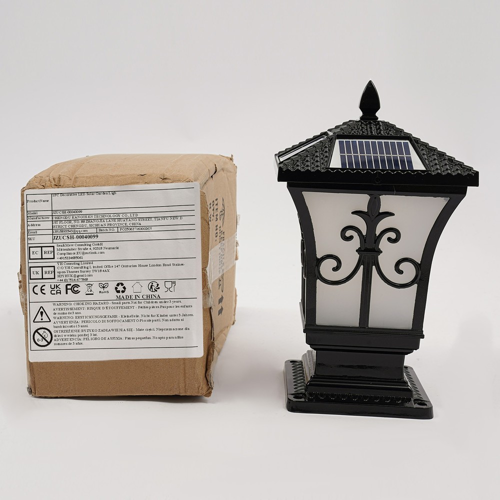 Outdoor Solar Post Light Solar Powered Pillar Light Remote Control Garden Light
