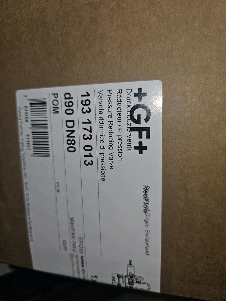 All  New Gf NeoFlow Pressure Sustaining Valve New Sealed