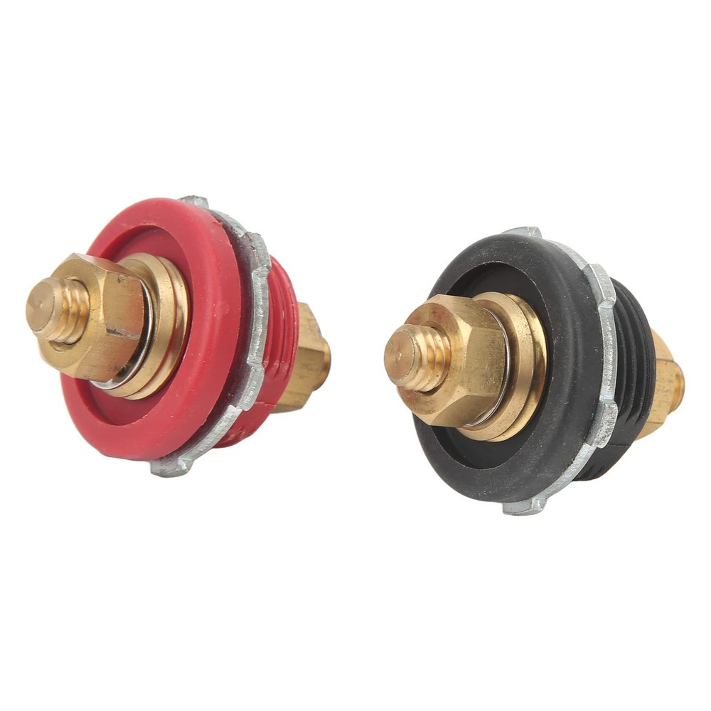 3/8" Thru-Panel Battery Connectors 2-Pack 250A Positive Negative Junction Post