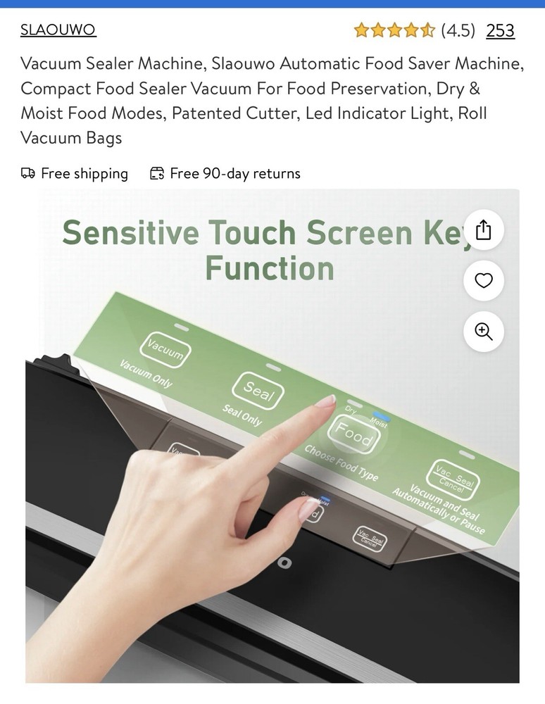 Vacuum Food Sealer Machine Automatic Detachable Design LED Indicator Light