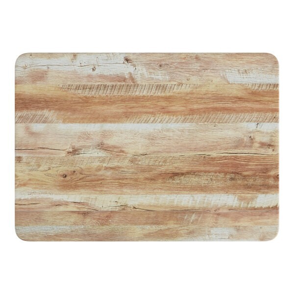 30" x 42" Rectangular Restaurant Table Top with Barnwood Laminate Top Finish