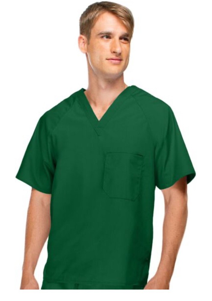 Allheart Mens Scrubs Basics Size Medium Hunter Green Top