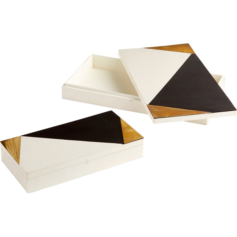 Cyan Design 10654 Modametric Black - Gold - White Container