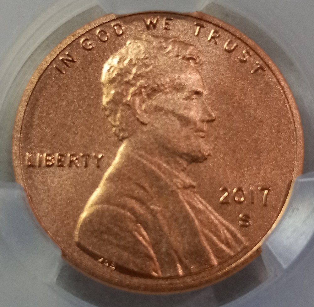 2017-S Lincoln Shield Cent CAC MS70RD Enhanced UNC Flag Label
