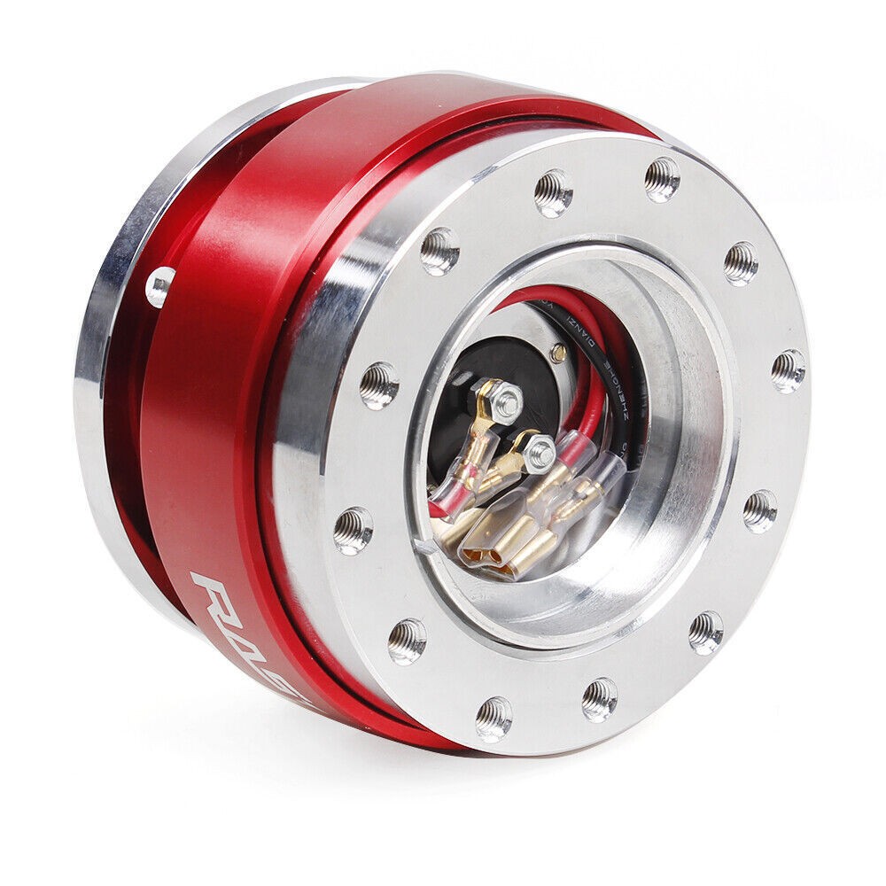 13" Aluminum Universal D Shape Racing Steering Wheel w/Quick Release Adapter Kit