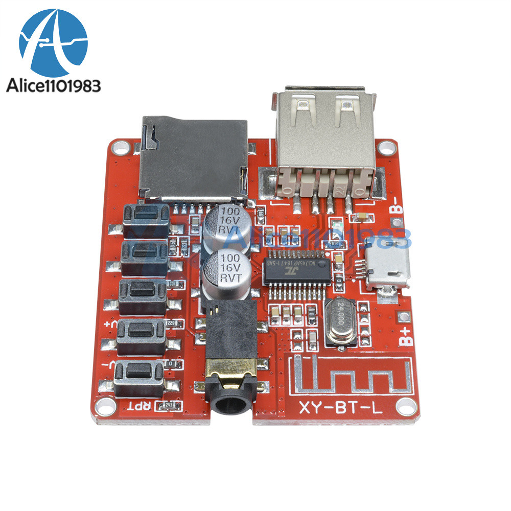 10pcs 3.7-5V Bluetooth 4.1 Audio Decoder MP3 Player Board TF SD Card Module