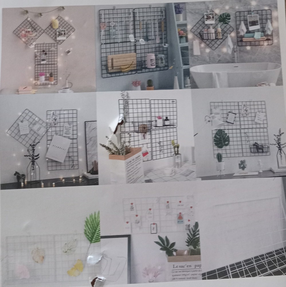 Zuokemy 4 Pc Decorative Wall Grid Panel Set