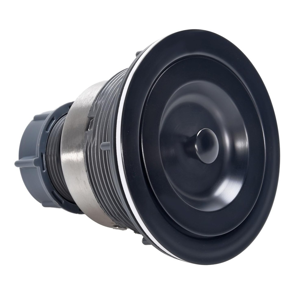 Kitchen Sink Drain 3-1/2 Inch Black Sink Drain Assembly Kit, Removable Deep S...