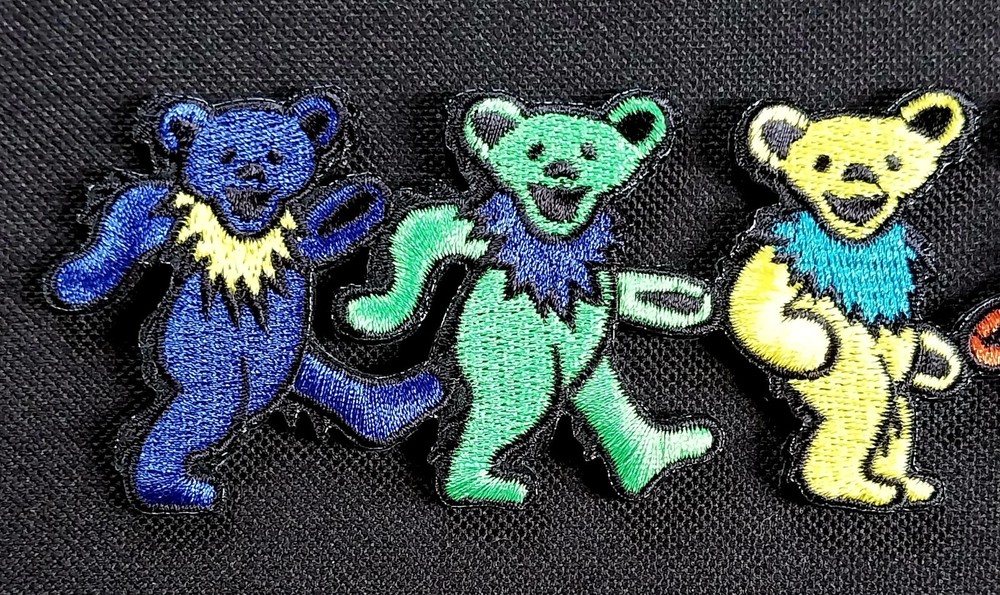 Licensed Grateful Dead Head Dancing Bears Marching Bears Embroidered Back Patch