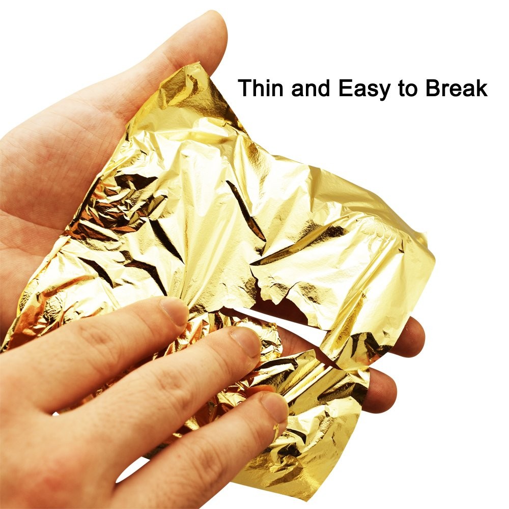 Gigules Gold Leaf Sheets 100 Pcs Imitation Foil for Arts