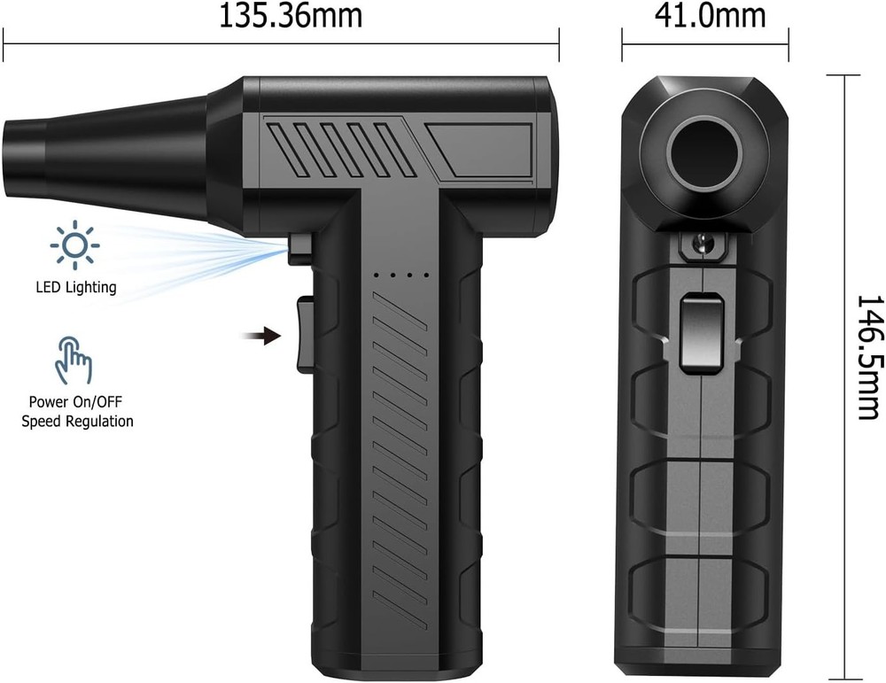 Compact Handheld Air Duster with HEPA Filter - Rechargeable & Portable Cleaning