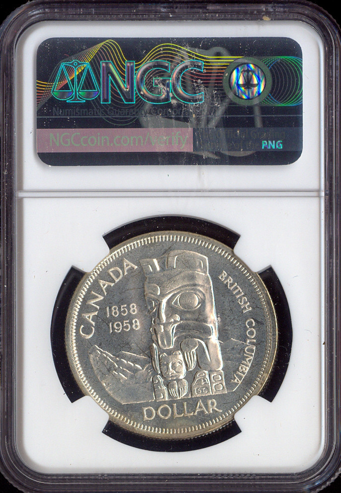 1958 Silver Canada Dollar NGC PL64 - Quality