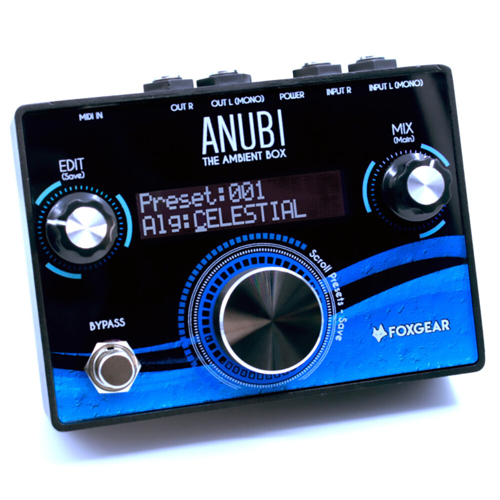 Foxgear Anubi Ambient Box Stereo Guitar Multi Effects Pedal w/ Buffered Bypass