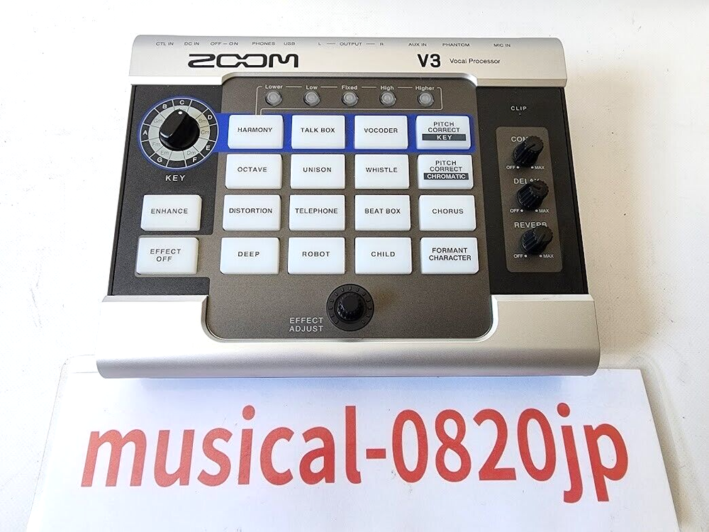 Zoom V3 Vocal Processor, Vocal Effects Pedal