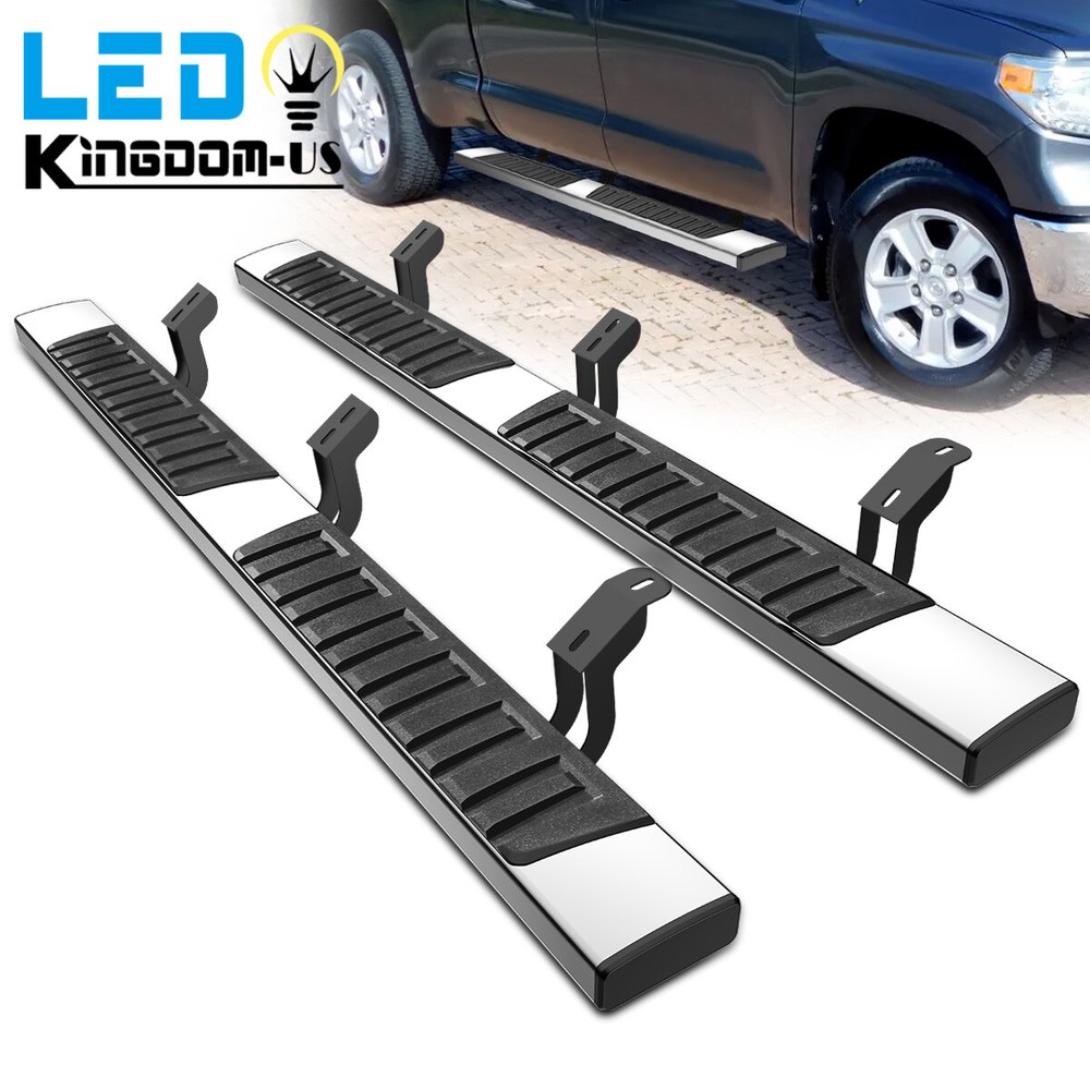 for 2007-2021 Toyota Tundra Double Cab 6" Running Boards ABS Nerf Bar Side Steps