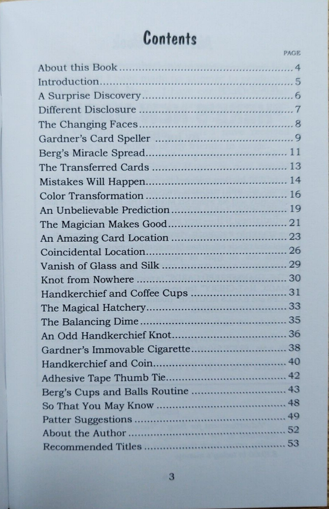 Here's New Magic by Joe Berg (See Description)
