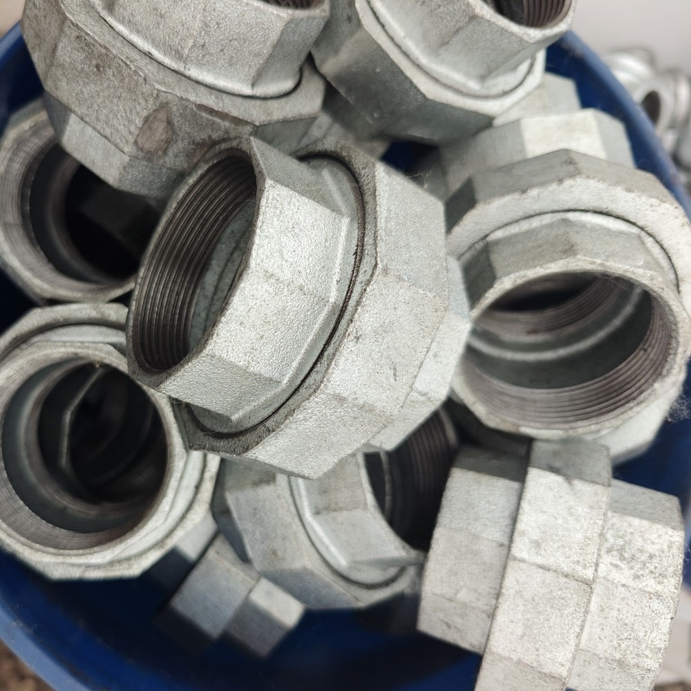 2" Anvil Threaded Union Pipe Fitting Galvanized Malleable Iron