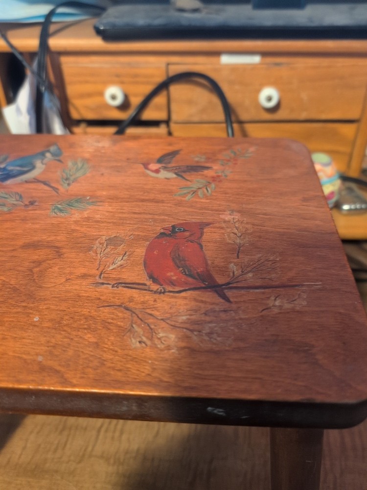 vintage wooden stool