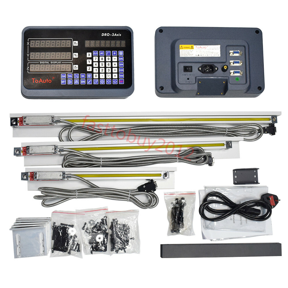ToAuto Digital Readout 2/3 Axis DRO w/ Linear Scale 5μm Glass Encoder for CNC,US