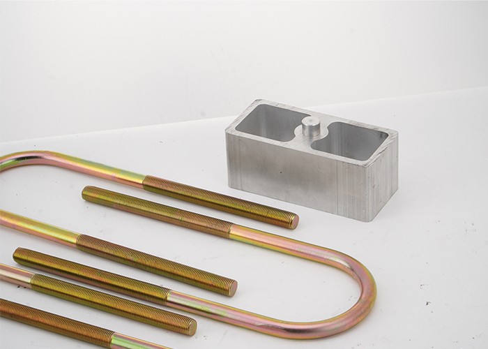 Universal Leaf Spring Lowering Block Kit 4" Drop with U-Bolts & Hardware